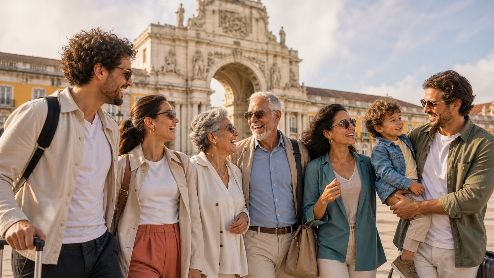 Family preparing an international move